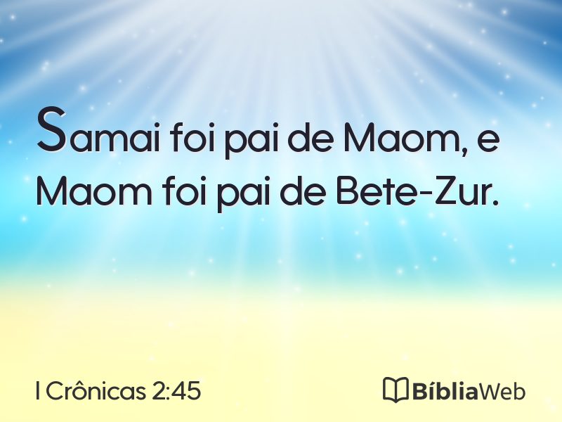 I Crônicas 2:45 em imagem para compartilhar