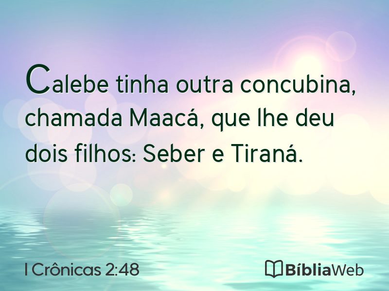 I Crônicas 2:48 em imagem para compartilhar