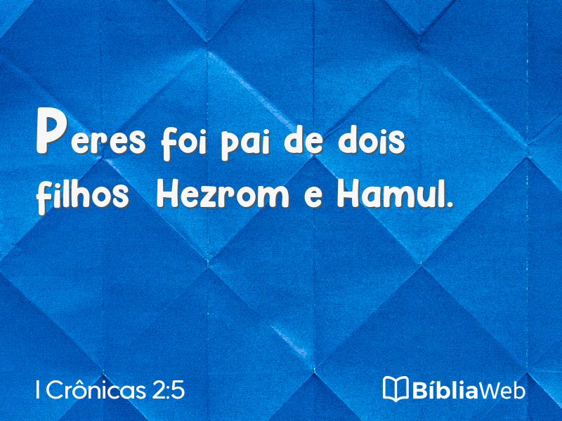 I Crônicas 2:5 em imagem para compartilhar