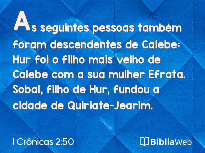 I Crônicas 2:50 em imagem para compartilhar