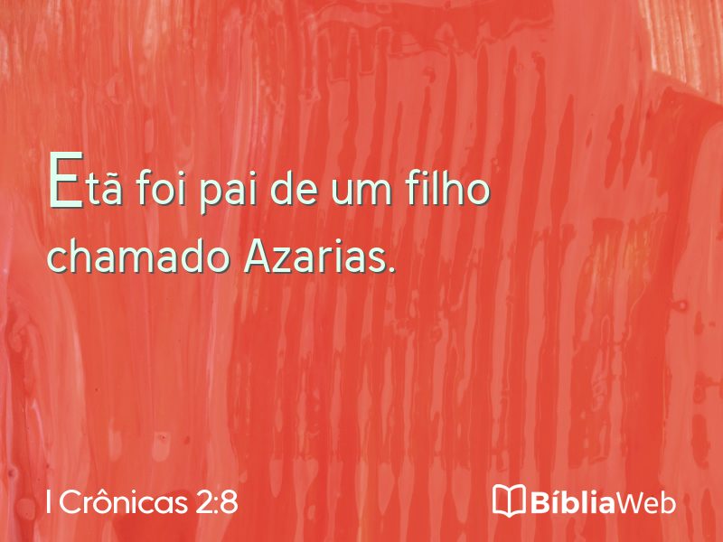 I Crônicas 2:8 em imagem para compartilhar