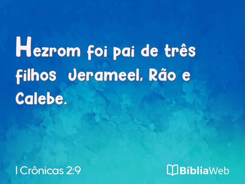 I Crônicas 2:9 em imagem para compartilhar