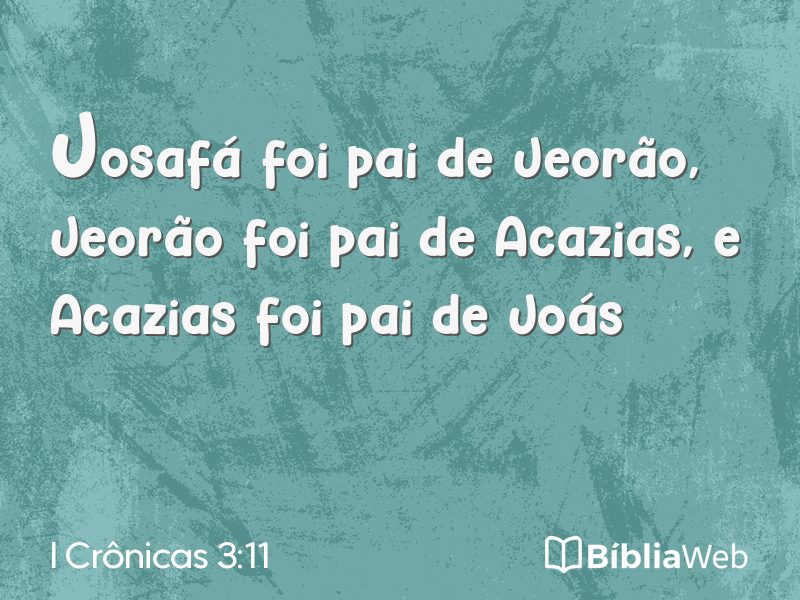 I Crônicas 3:11 em imagem para compartilhar