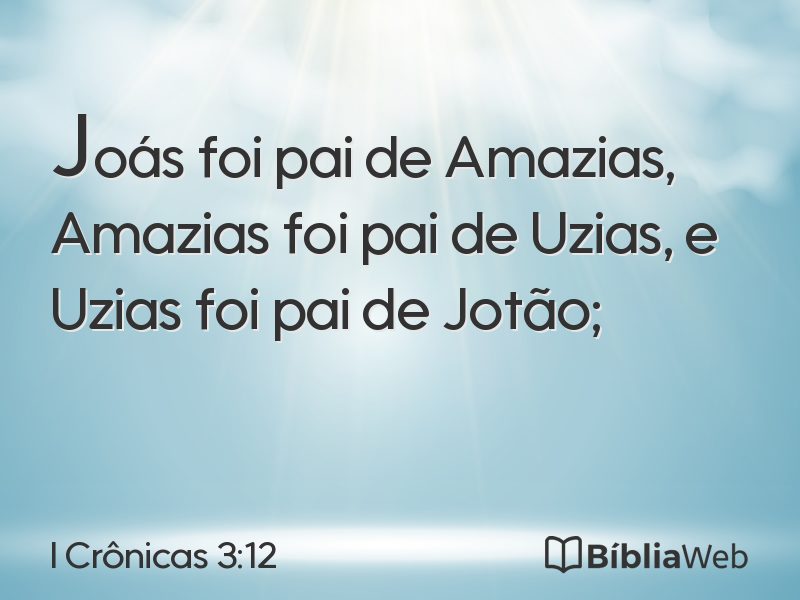 I Crônicas 3:12 em imagem para compartilhar