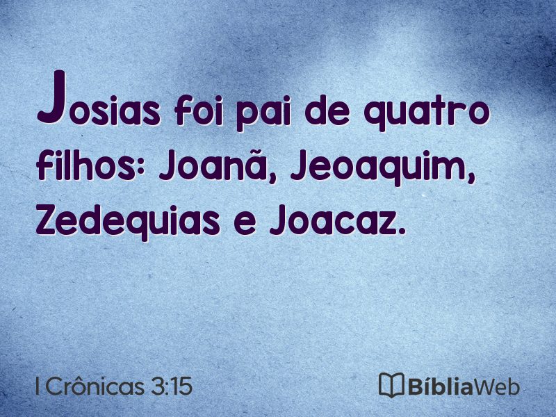 I Crônicas 3:15 em imagem para compartilhar