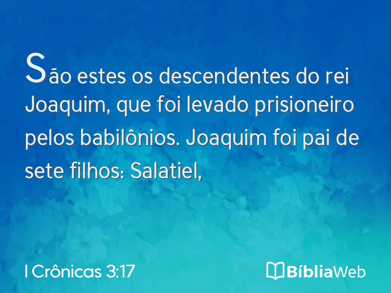 I Crônicas 3:17 em imagem para compartilhar