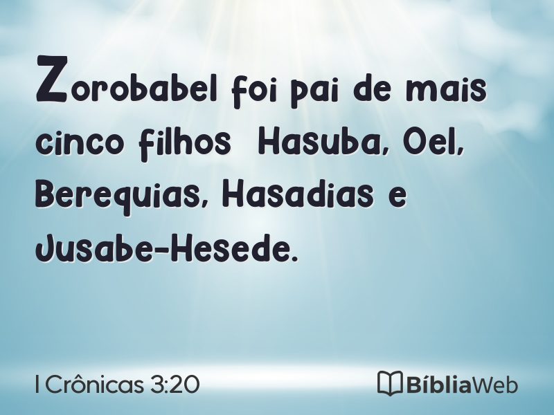 I Crônicas 3:20 em imagem para compartilhar