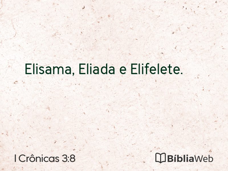 I Crônicas 3:8 em imagem para compartilhar