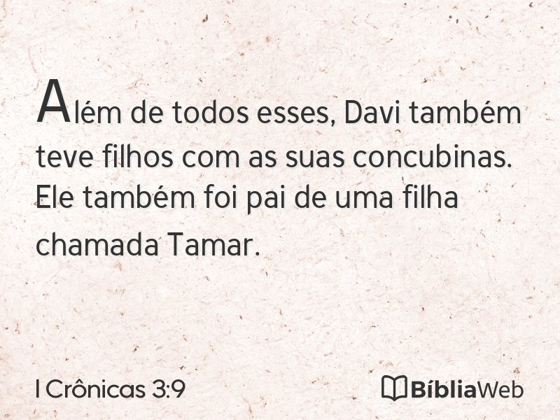 I Crônicas 3:9 em imagem para compartilhar