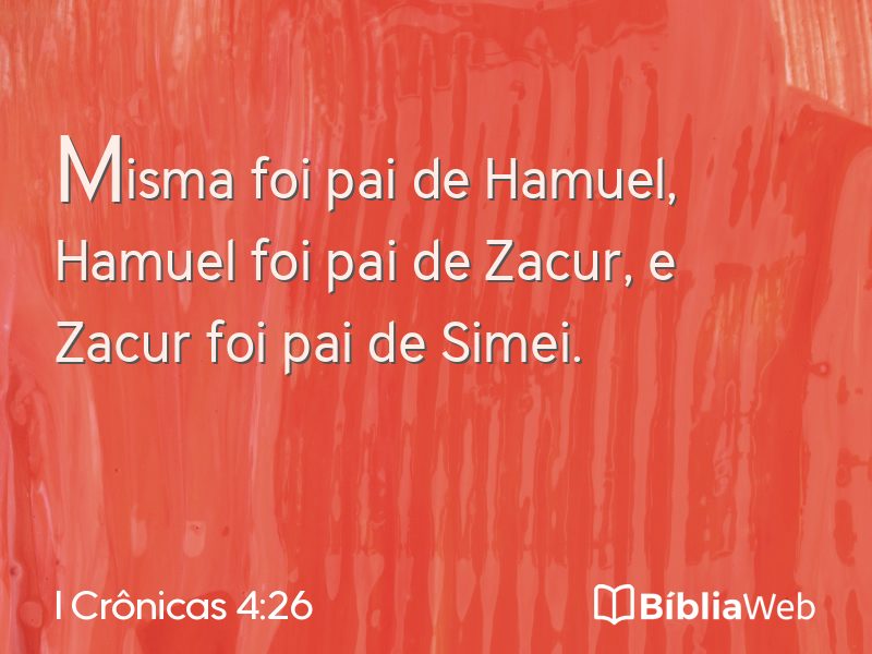 I Crônicas 4:26 em imagem para compartilhar