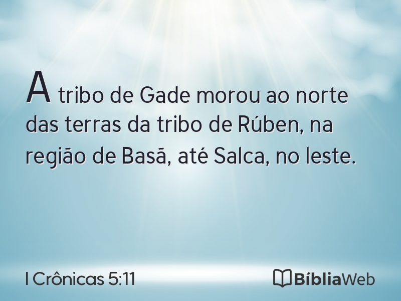 I Crônicas 5:11 em imagem para compartilhar