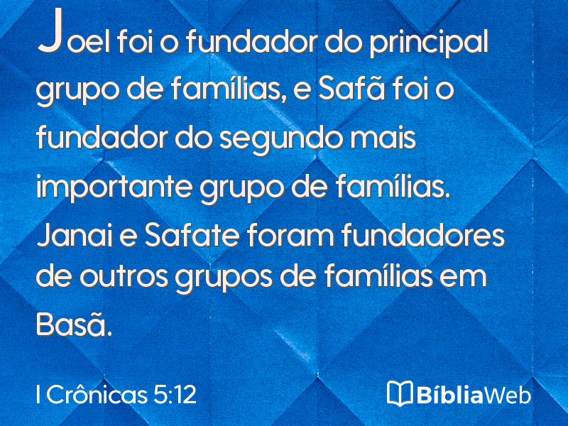 I Crônicas 5:12 em imagem para compartilhar