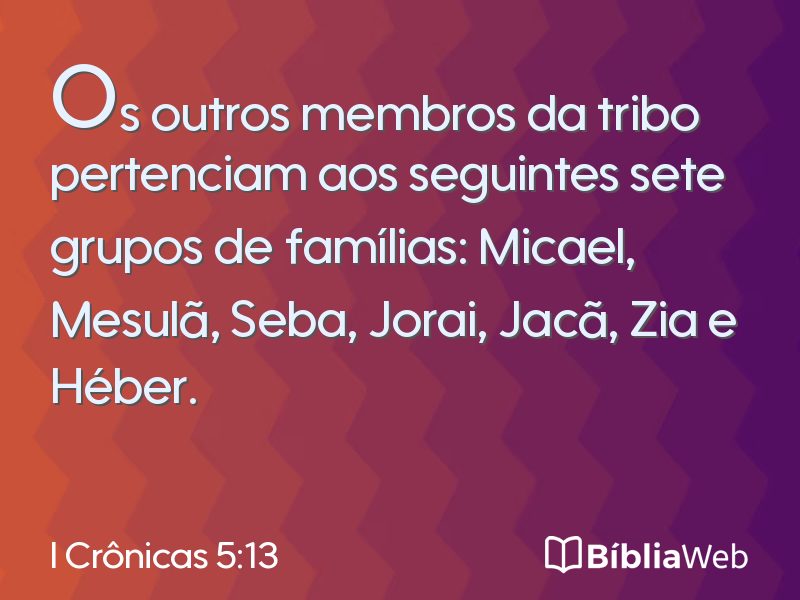 I Crônicas 5:13 em imagem para compartilhar