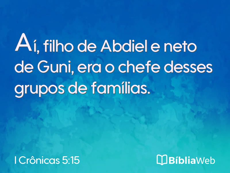 I Crônicas 5:15 em imagem para compartilhar