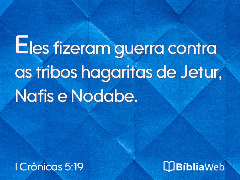 I Crônicas 5:19 em imagem para compartilhar
