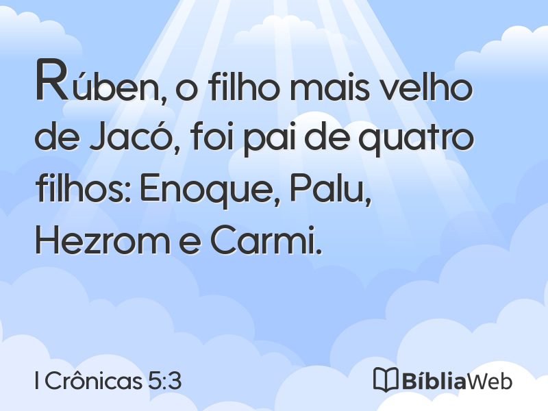 I Crônicas 5:3 em imagem para compartilhar