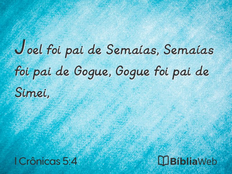 I Crônicas 5:4 em imagem para compartilhar