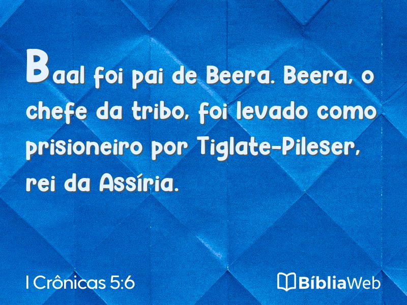 I Crônicas 5:6 em imagem para compartilhar