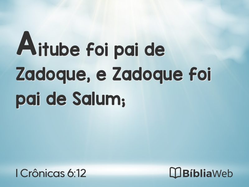 I Crônicas 6:12 em imagem para compartilhar