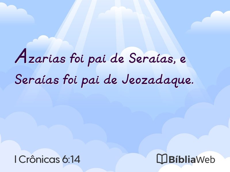 I Crônicas 6:14 em imagem para compartilhar