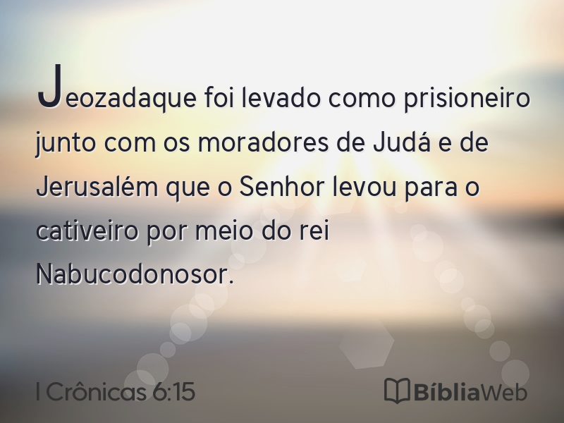 I Crônicas 6:15 em imagem para compartilhar