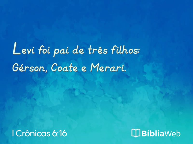 I Crônicas 6:16 em imagem para compartilhar