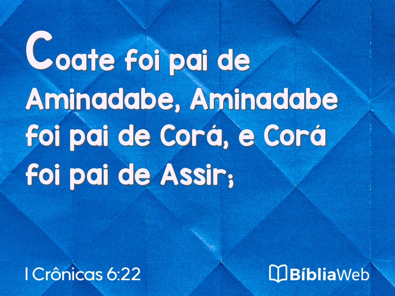 I Crônicas 6:22 em imagem para compartilhar