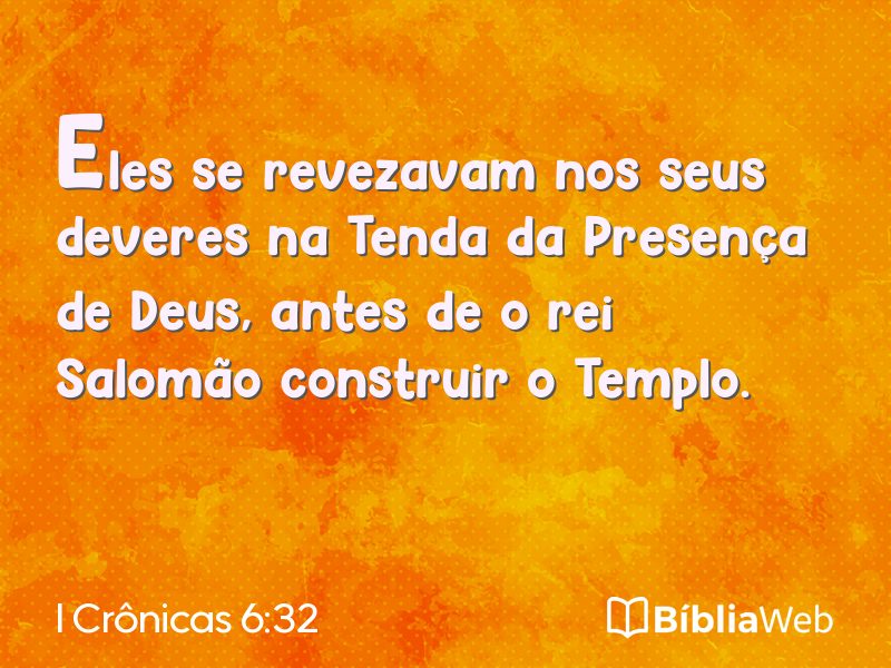 I Crônicas 6:32 em imagem para compartilhar