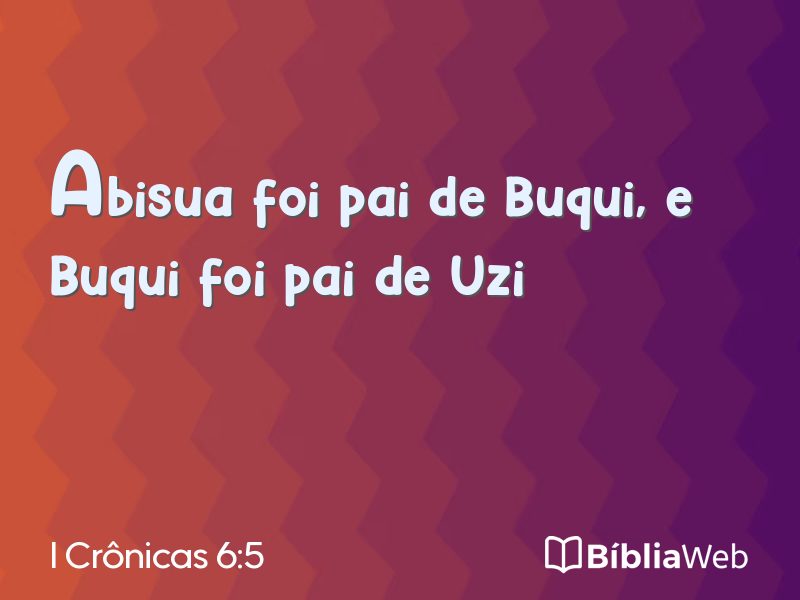 I Crônicas 6:5 em imagem para compartilhar
