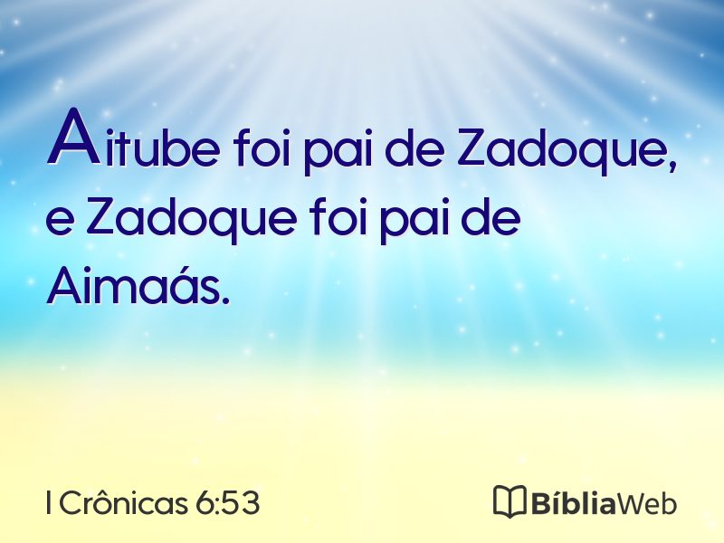 I Crônicas 6:53 em imagem para compartilhar