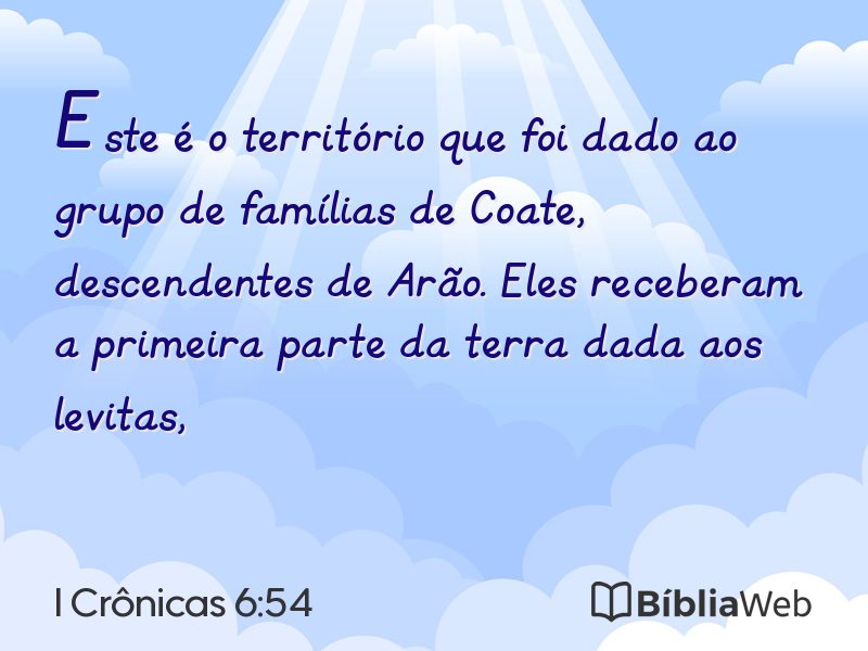 I Crônicas 6:54 em imagem para compartilhar