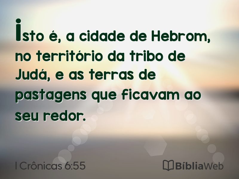 I Crônicas 6:55 em imagem para compartilhar