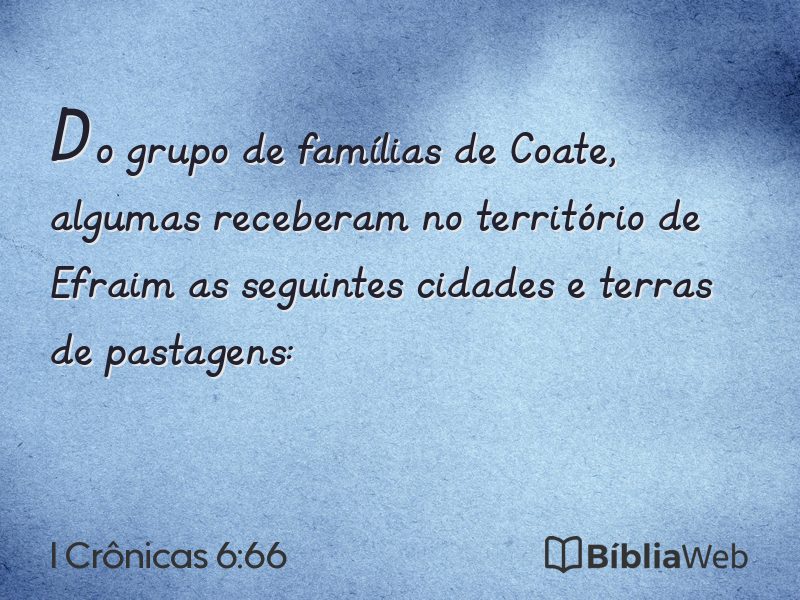 I Crônicas 6:66 em imagem para compartilhar