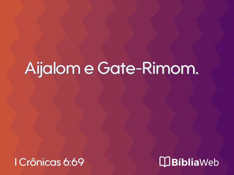 I Crônicas 6:69 em imagem para compartilhar