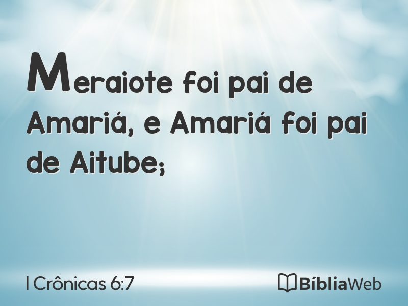 I Crônicas 6:7 em imagem para compartilhar