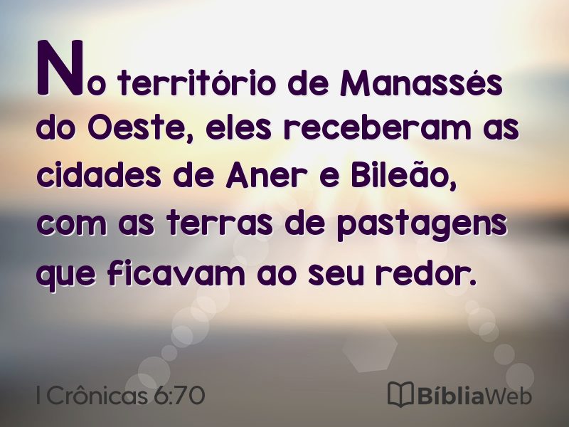 I Crônicas 6:70 em imagem para compartilhar