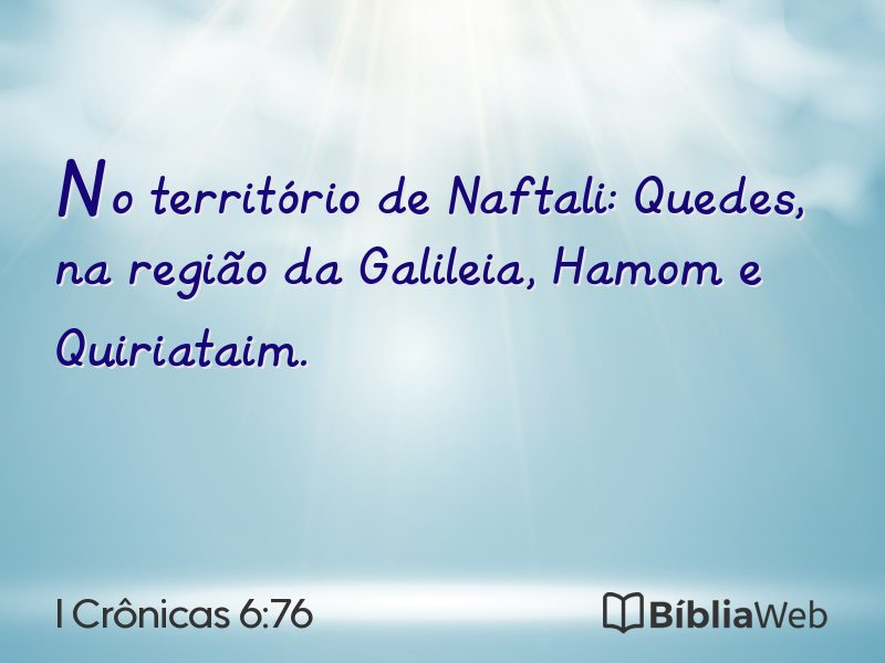 I Crônicas 6:76 em imagem para compartilhar