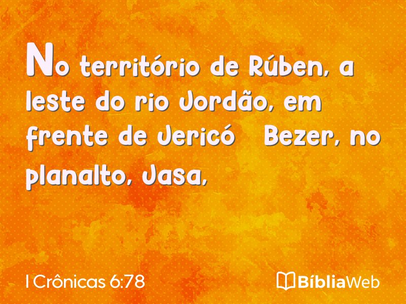 I Crônicas 6:78 em imagem para compartilhar