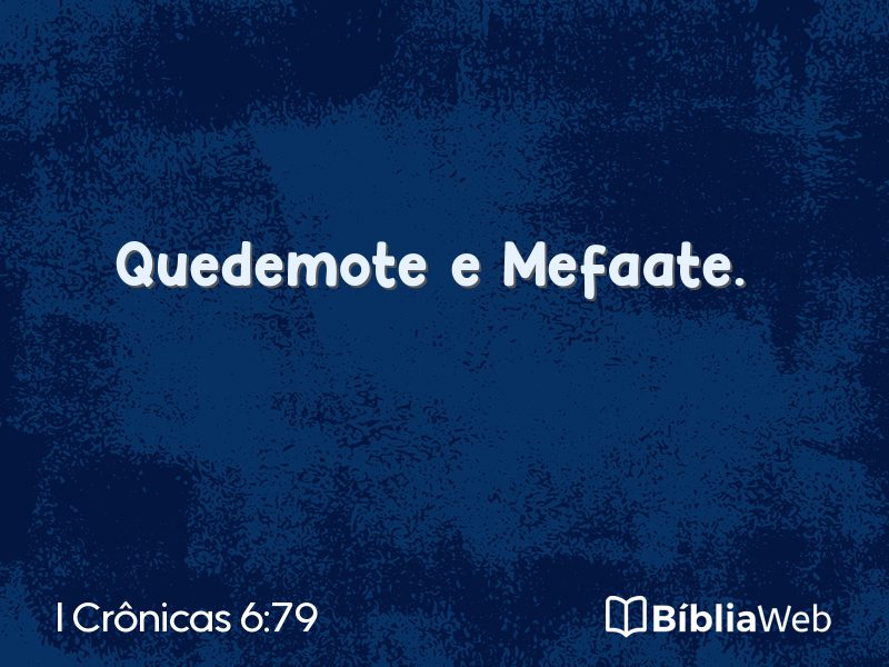 I Crônicas 6:79 em imagem para compartilhar