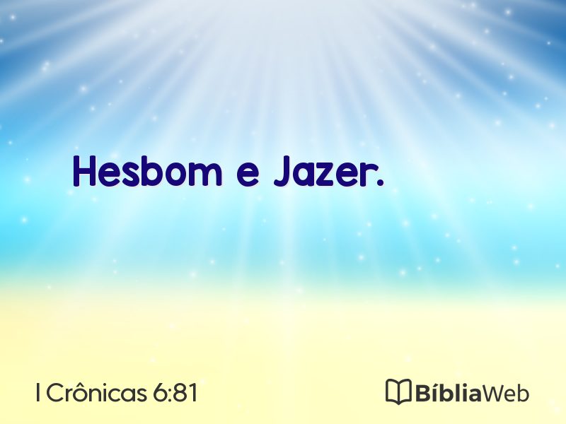 I Crônicas 6:81 em imagem para compartilhar