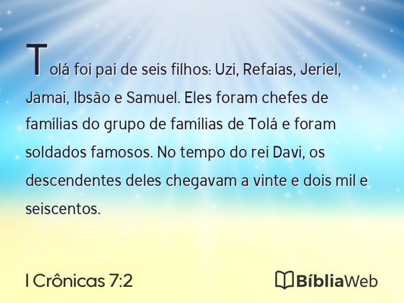 I Crônicas 7:2 em imagem para compartilhar