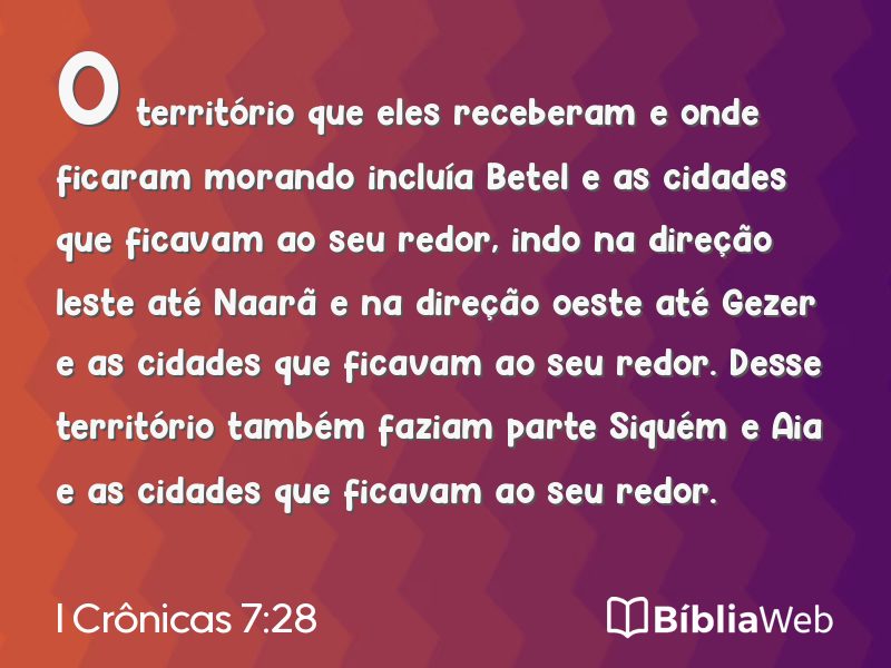 I Crônicas 7:28 em imagem para compartilhar