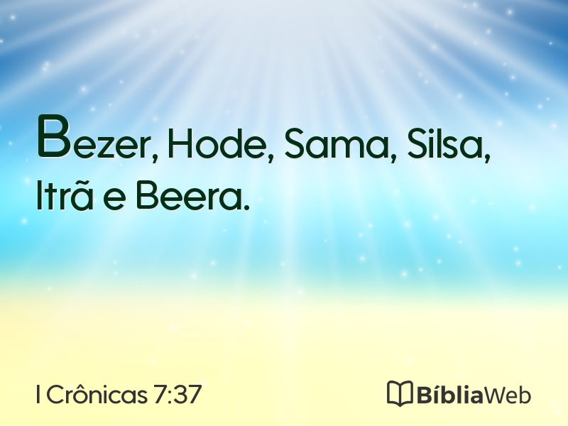 I Crônicas 7:37 em imagem para compartilhar