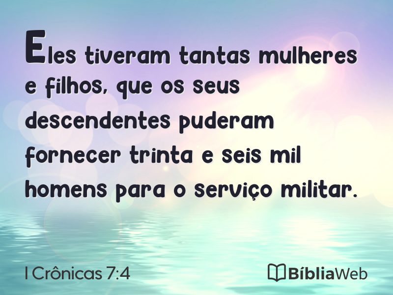 I Crônicas 7:4 em imagem para compartilhar