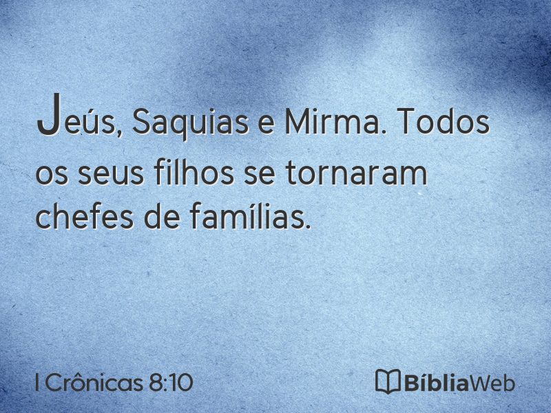 I Crônicas 8:10 em imagem para compartilhar