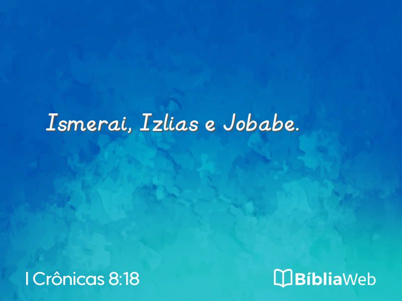 I Crônicas 8:18 em imagem para compartilhar