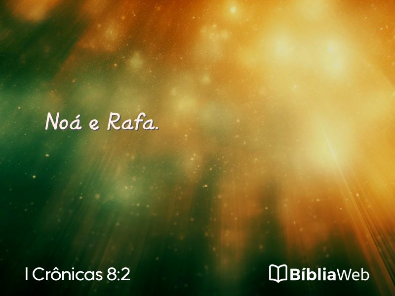 I Crônicas 8:2 em imagem para compartilhar