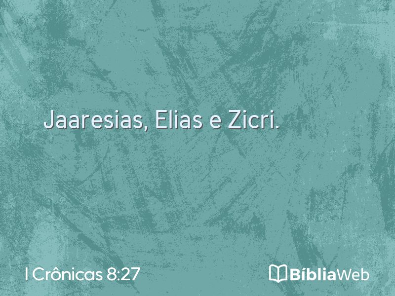 I Crônicas 8:27 em imagem para compartilhar