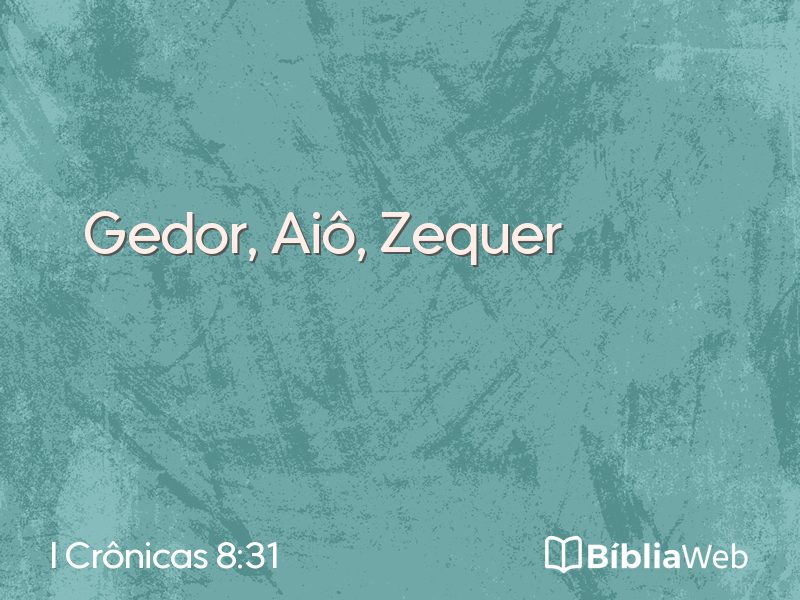 I Crônicas 8:31 em imagem para compartilhar
