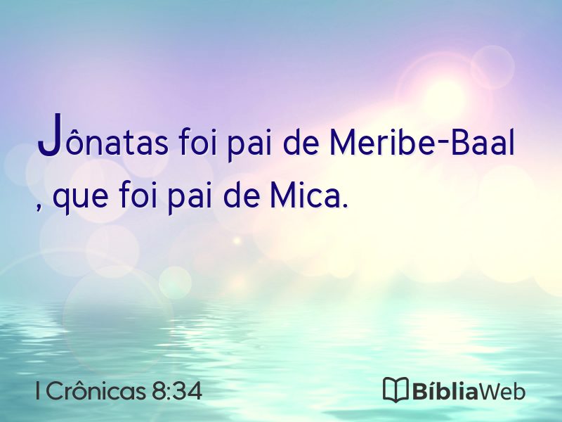 I Crônicas 8:34 em imagem para compartilhar